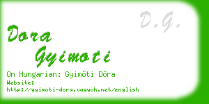 dora gyimoti business card