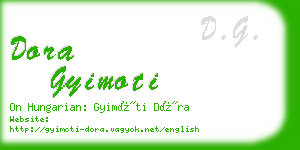 dora gyimoti business card